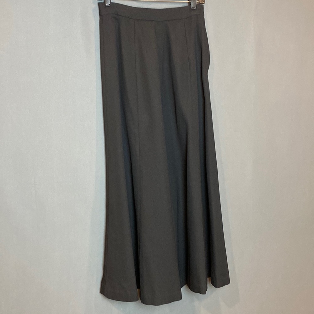 Long Black Wool Dress Skirt